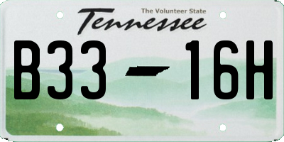 TN license plate B3316H