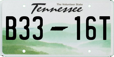 TN license plate B3316T