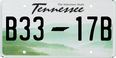 TN license plate B3317B