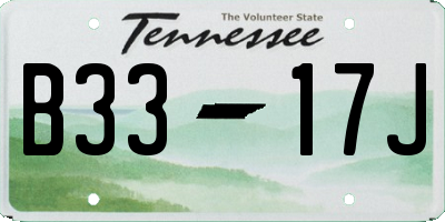TN license plate B3317J