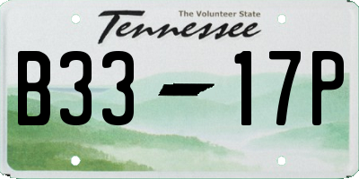 TN license plate B3317P