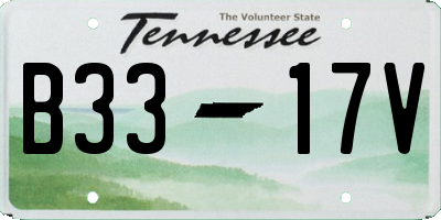 TN license plate B3317V