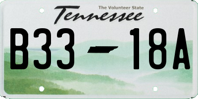 TN license plate B3318A