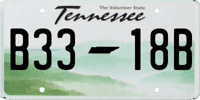 TN license plate B3318B