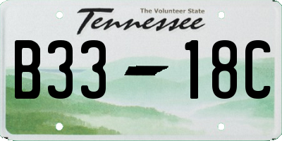 TN license plate B3318C