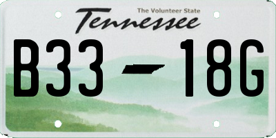 TN license plate B3318G