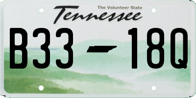 TN license plate B3318Q