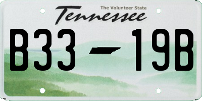 TN license plate B3319B