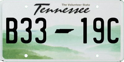 TN license plate B3319C