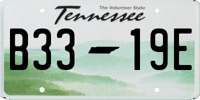 TN license plate B3319E