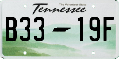 TN license plate B3319F