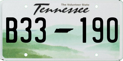 TN license plate B3319O