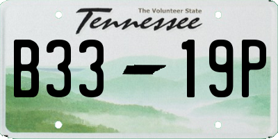 TN license plate B3319P
