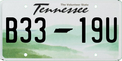 TN license plate B3319U