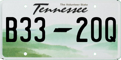 TN license plate B3320Q