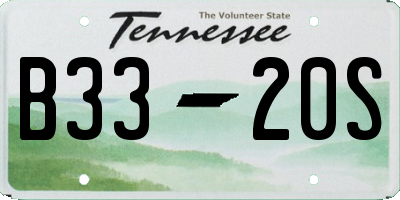 TN license plate B3320S