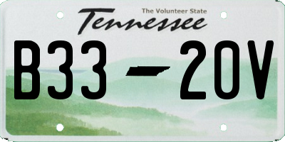 TN license plate B3320V
