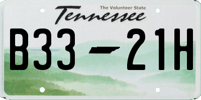 TN license plate B3321H