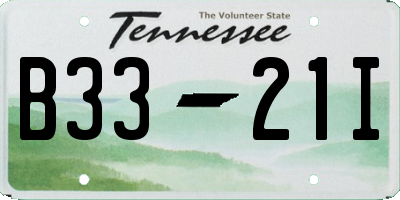 TN license plate B3321I
