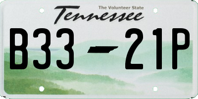 TN license plate B3321P