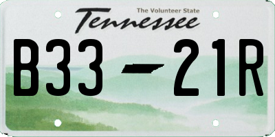 TN license plate B3321R