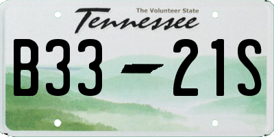 TN license plate B3321S