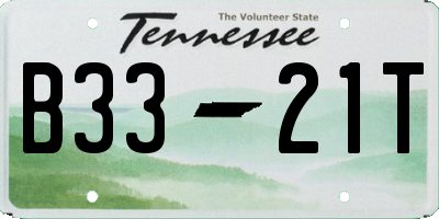 TN license plate B3321T