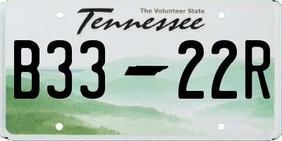 TN license plate B3322R