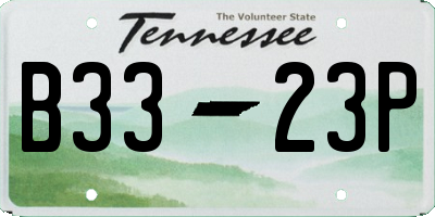 TN license plate B3323P