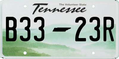 TN license plate B3323R