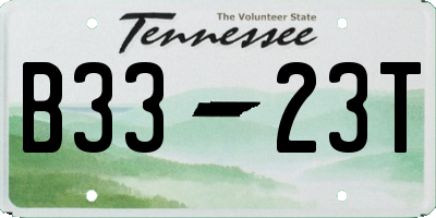 TN license plate B3323T