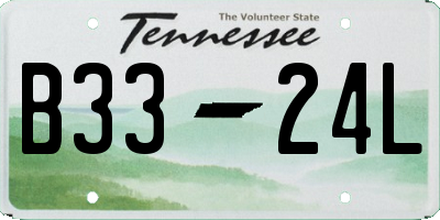 TN license plate B3324L