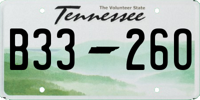 TN license plate B3326O