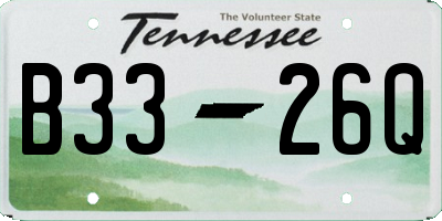TN license plate B3326Q
