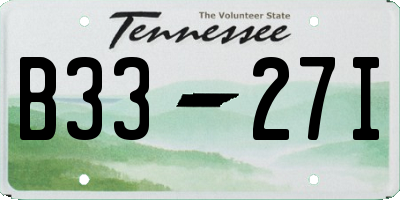 TN license plate B3327I