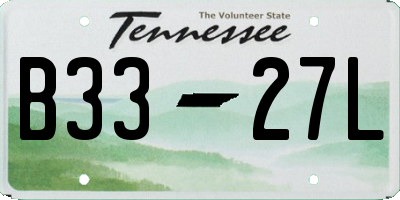 TN license plate B3327L