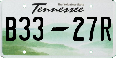 TN license plate B3327R