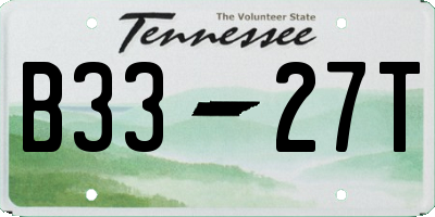 TN license plate B3327T