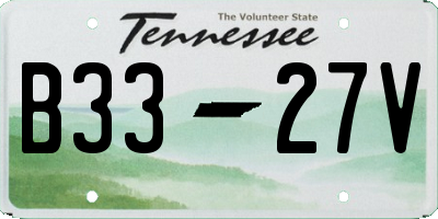TN license plate B3327V
