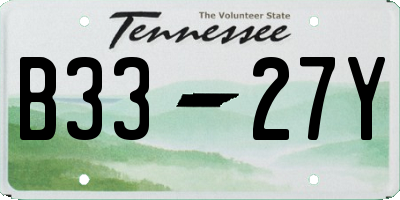 TN license plate B3327Y