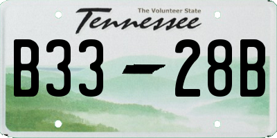 TN license plate B3328B