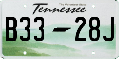 TN license plate B3328J