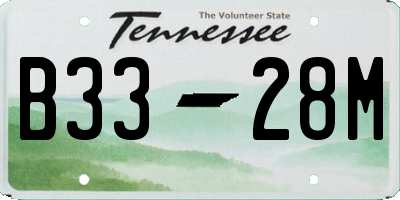 TN license plate B3328M