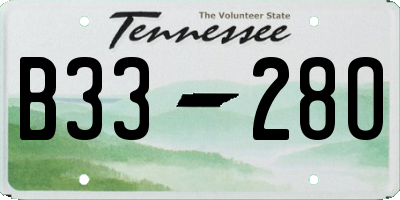 TN license plate B3328O
