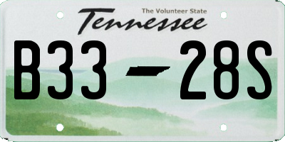 TN license plate B3328S