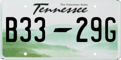 TN license plate B3329G