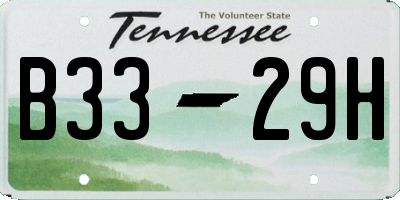 TN license plate B3329H