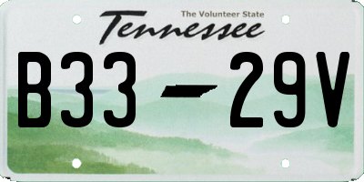 TN license plate B3329V