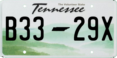 TN license plate B3329X