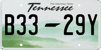 TN license plate B3329Y